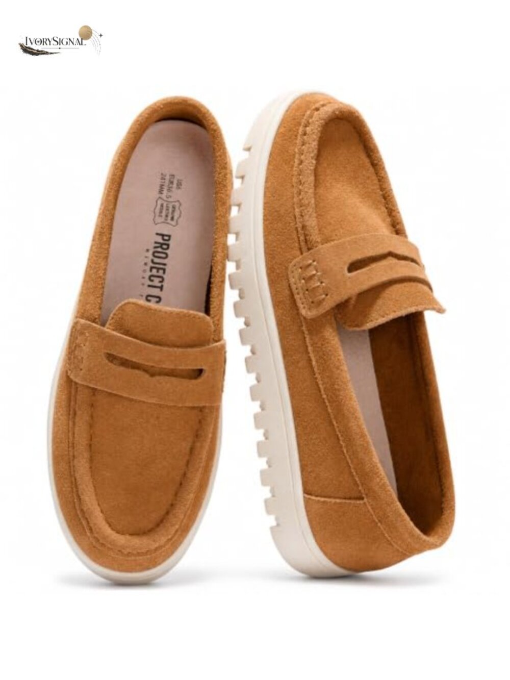 Genuine Leather Slip-On Loafers for Women - Comfortable Cushioned Memory Foam